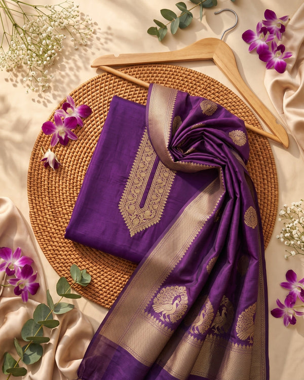 Pure Mal Chanderi Applique