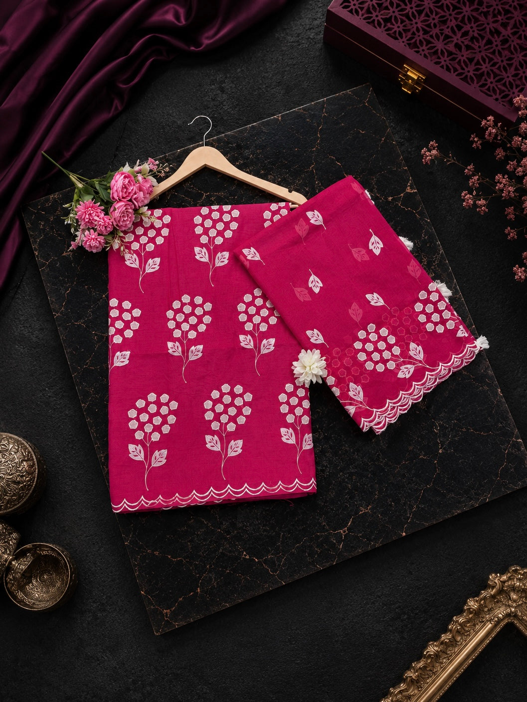 Pure mal Chanderi Alia Bhatt inspired cotton Applique cutwork suits