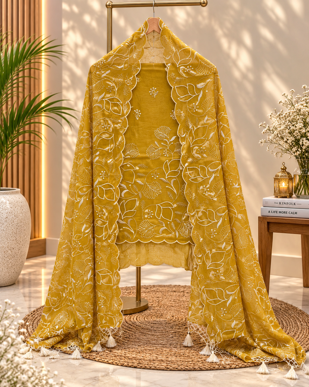 Pure mal Chanderi heavy embroidered organza Applique unstiched suits