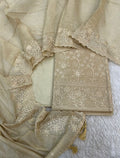 Pure crush tissue heavy embroidered unstitched suits