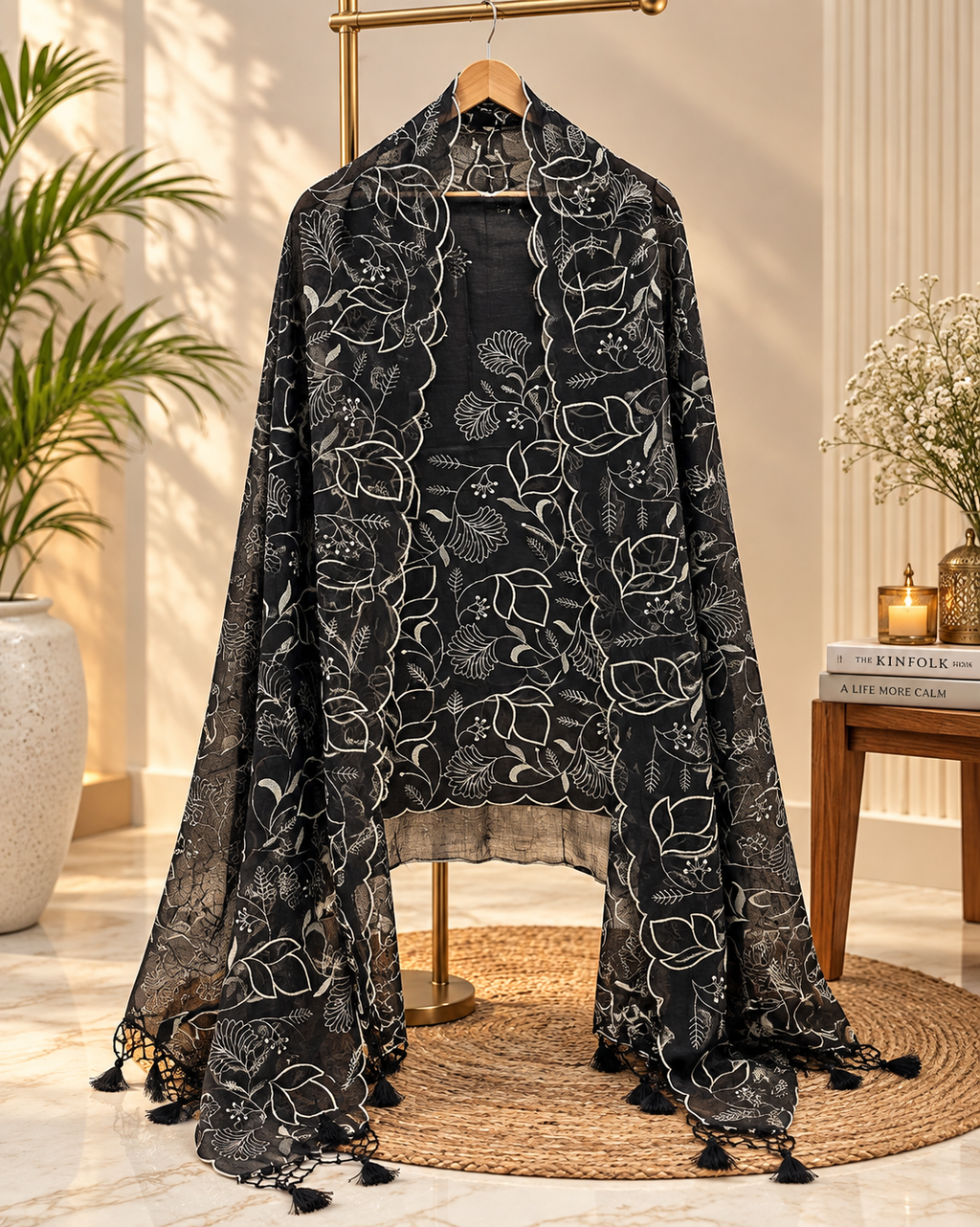 Pure mal Chanderi heavy embroidered organza Applique unstiched suits