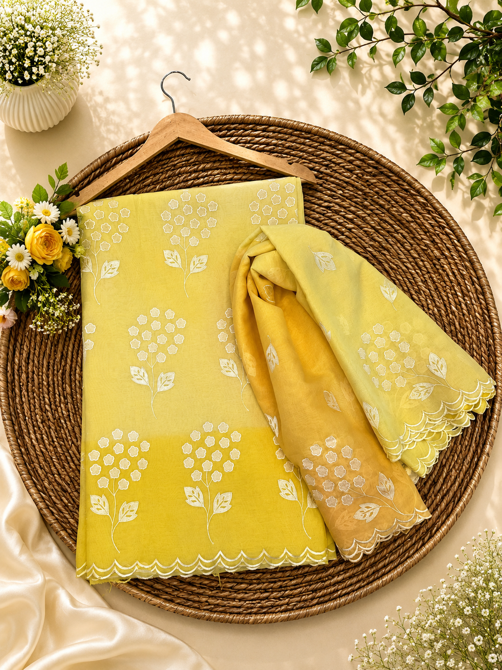 Alia Bhatt inspired pure mal Chanderi cotton Applique suits collections