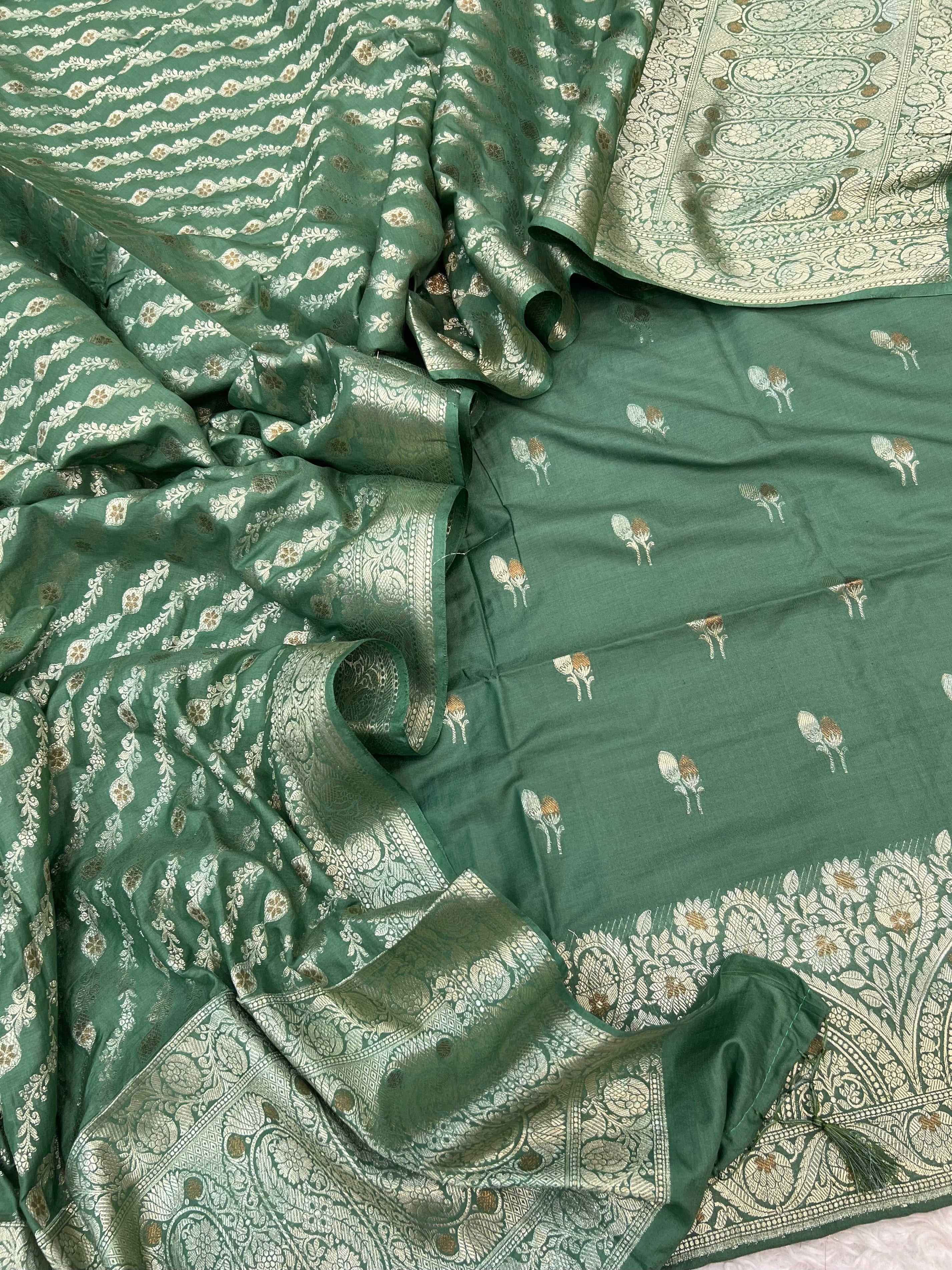 Pure Chiniya silk tilfi Mina weaved unstitched suits collections