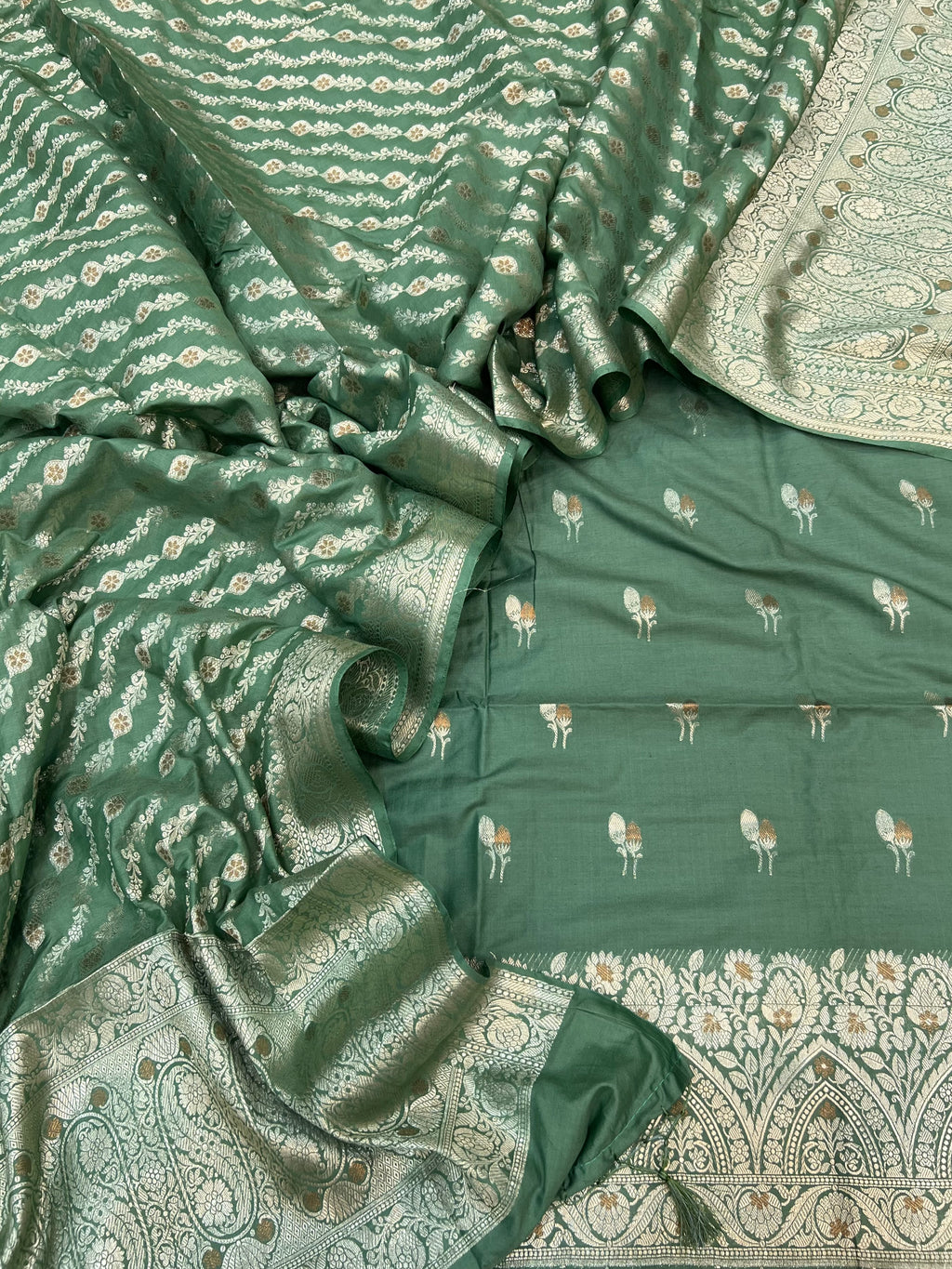 Pure Chiniya silk tilfi Mina weaved unstitched suits collections