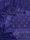 Pure Maheshwari silk Chanderi embroidered zari mina organza Applique unstiched suits