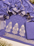 Pure katan silk self resham weaved with zari jackard design unstiched suits