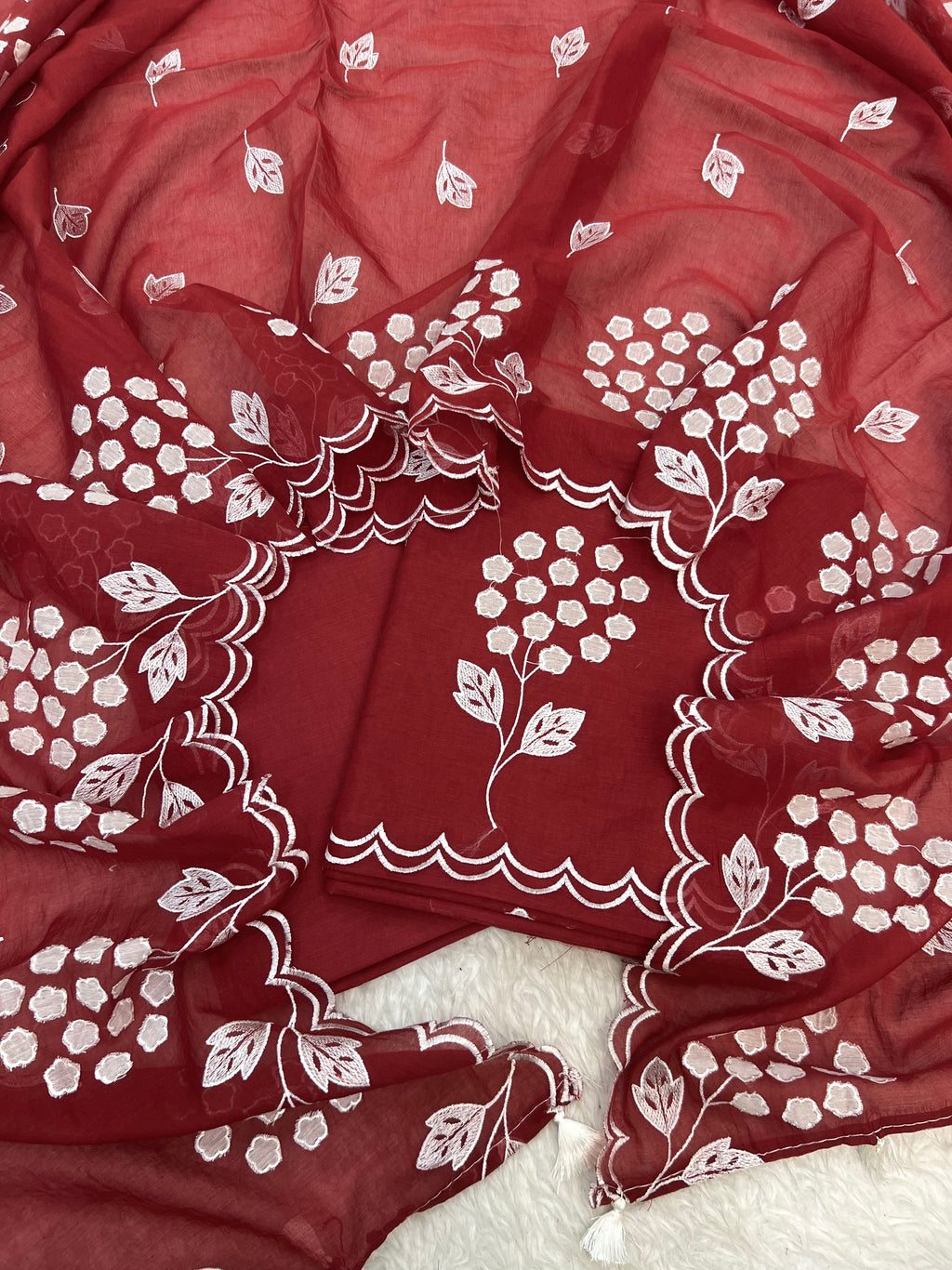 Pure mal chanderi cotton Applique Alia Bhatt celebrity inspired unstitched suits sets