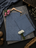 Pure mal Chanderi embroidered organza Applique cutwork suits