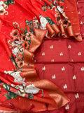 Pure Chanderi pichwai digital print unstitched suits collections