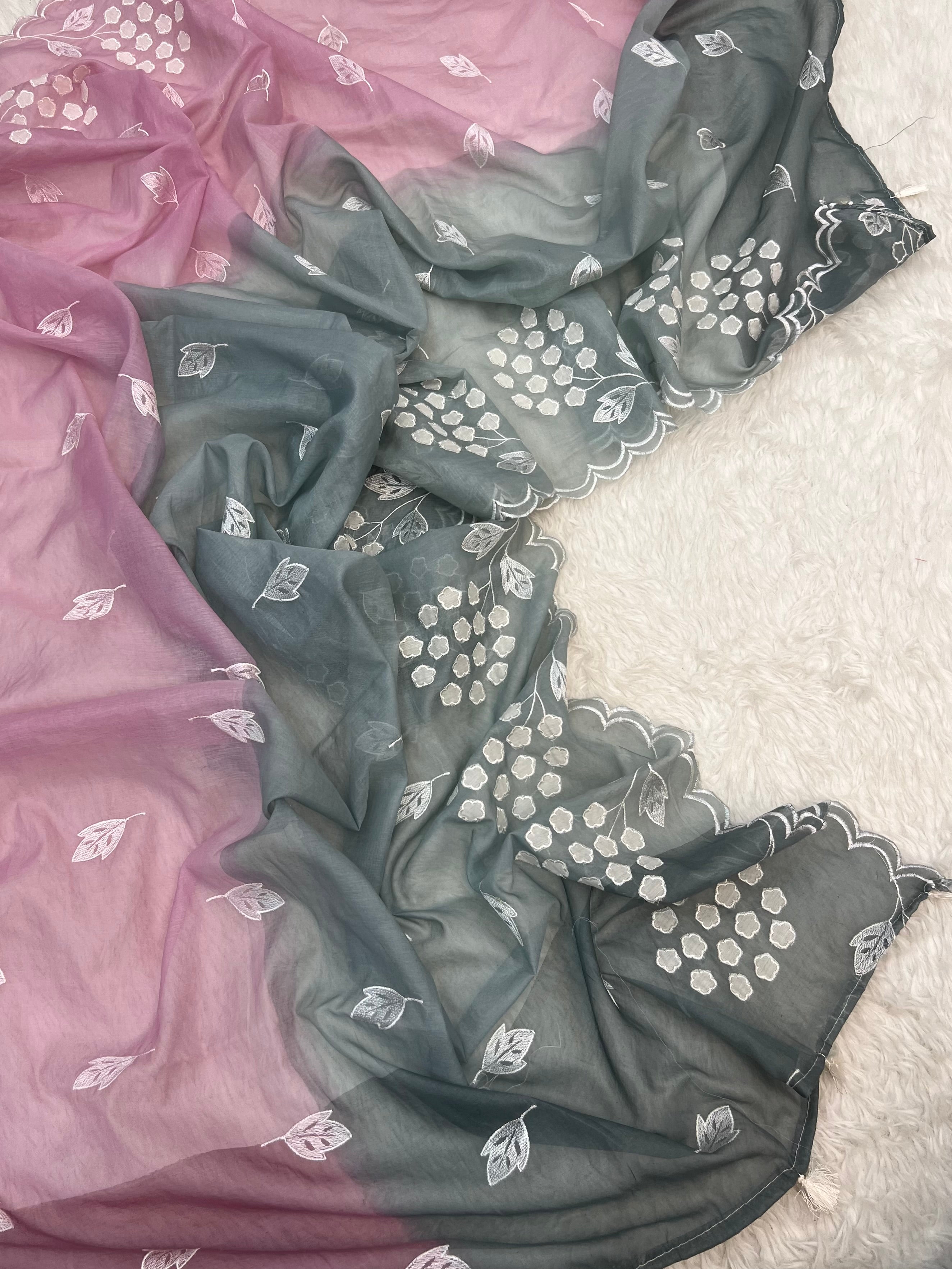 Alia Bhatt inspired pure mal Chanderi cotton Applique suits collections