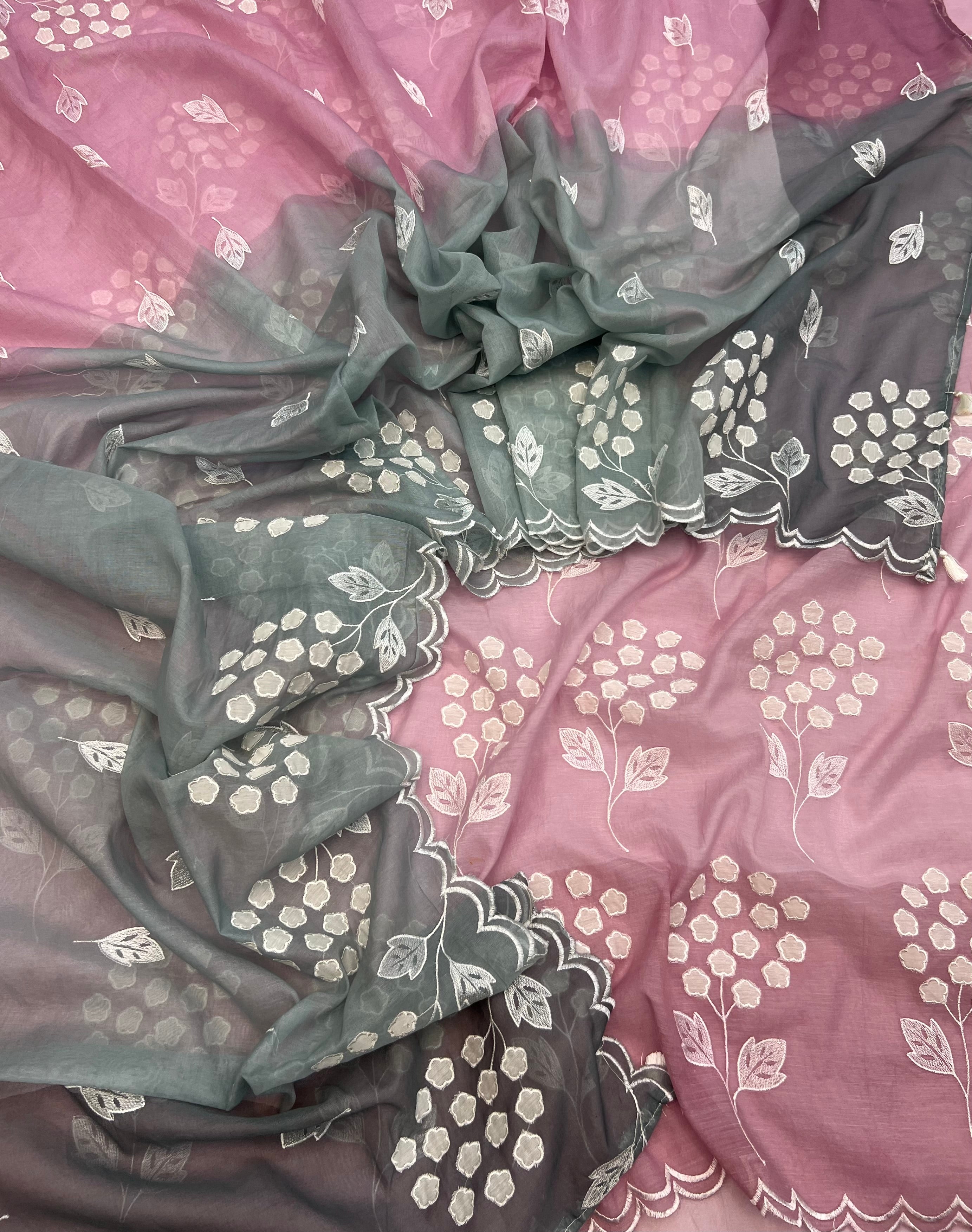 Alia Bhatt inspired pure mal Chanderi cotton Applique suits collections