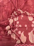 Pure Mal Chanderi Tissue Appliqe Cutwork Suits