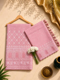 Pure mal Chanderi embroidery with organza Applique cutwork unstitched suit sets