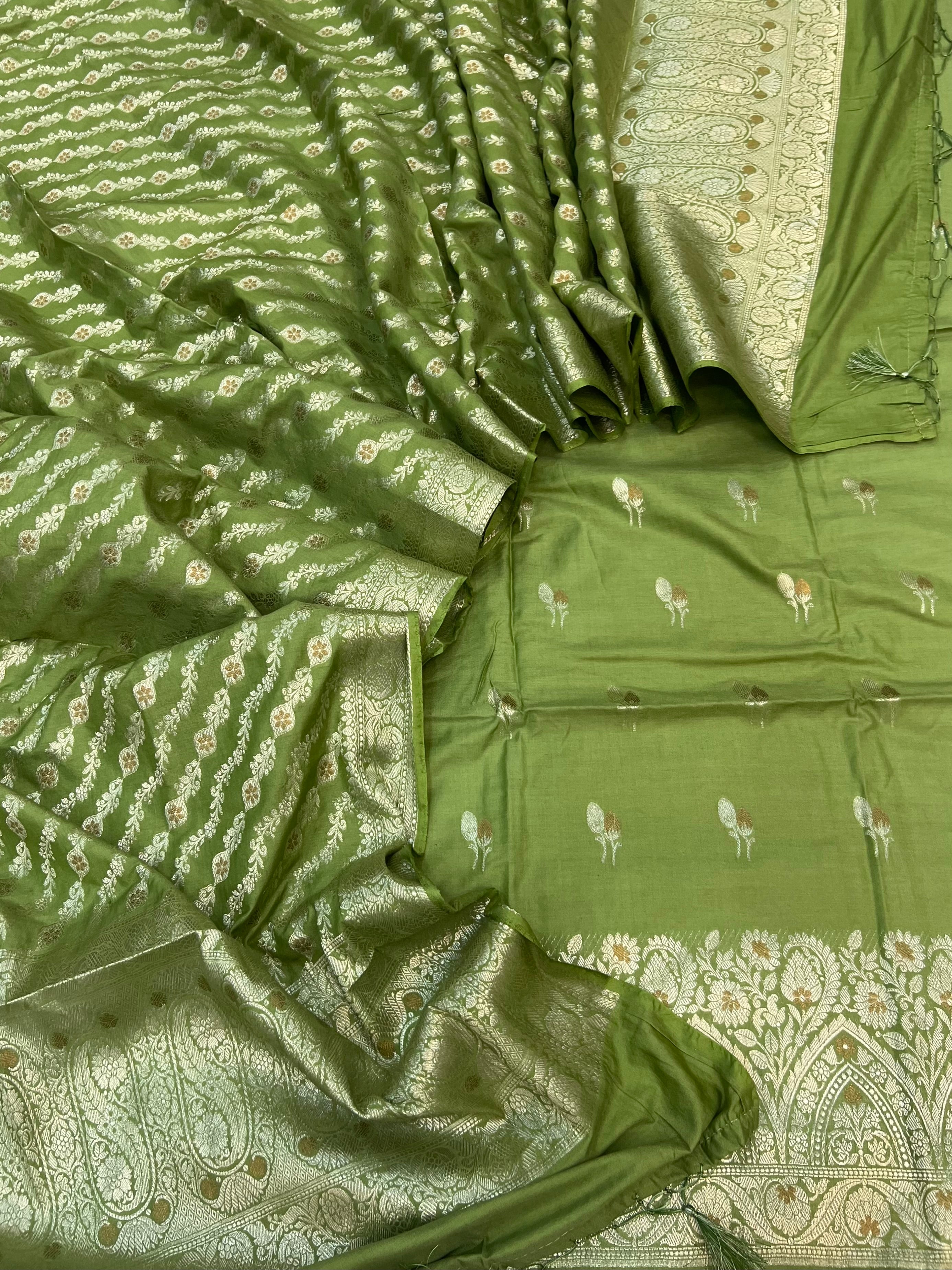 Pure Chiniya silk tilfi Mina weaved unstitched suits collections
