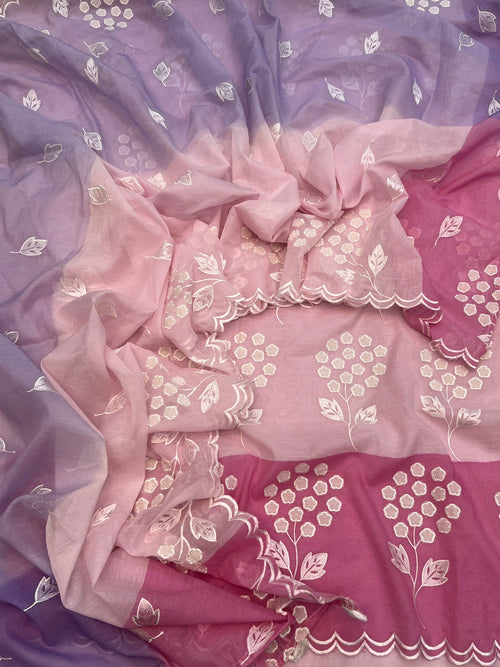 Alia Bhatt inspired pure mal Chanderi cotton Applique suits collections