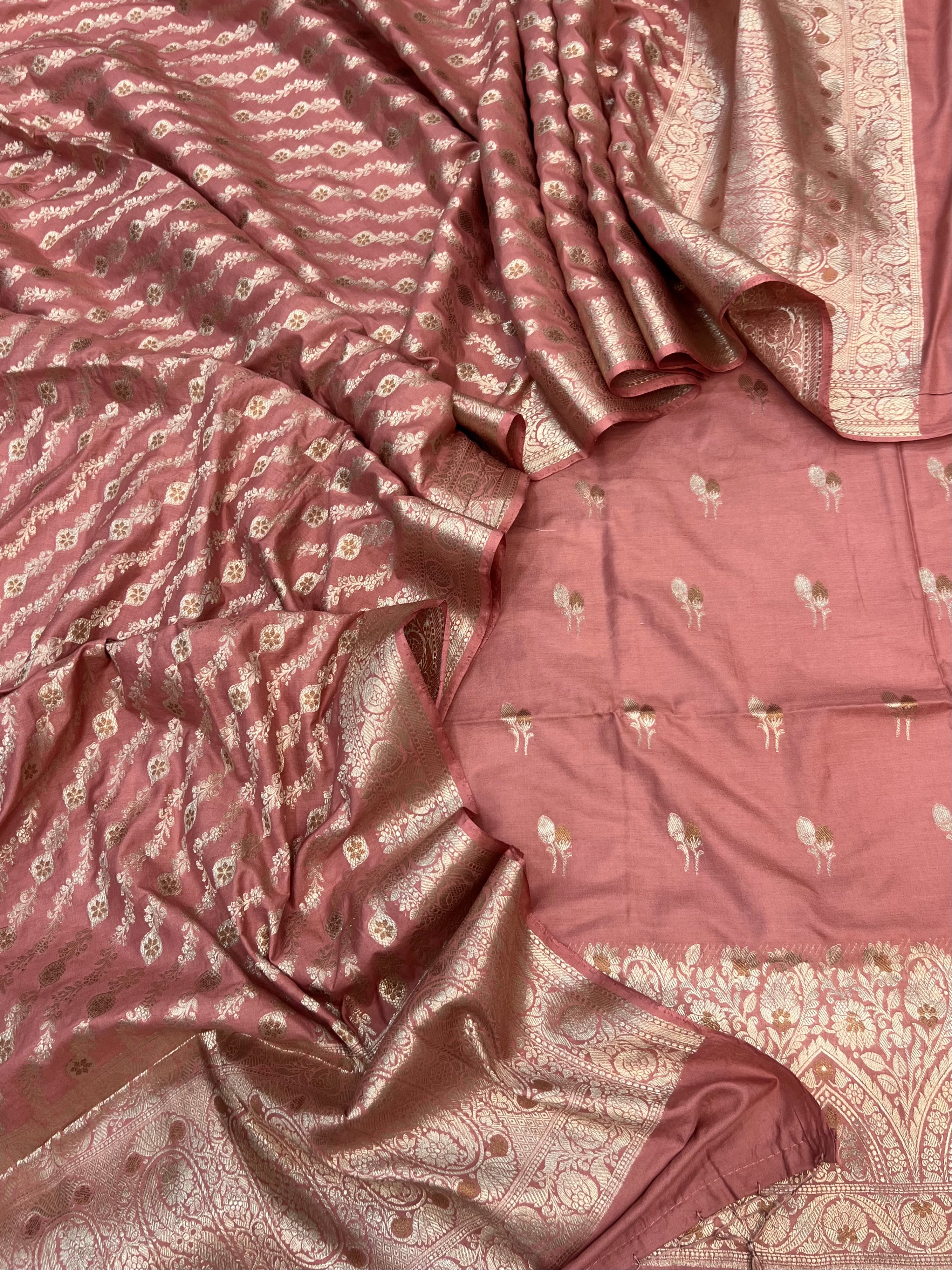Pure Chiniya silk tilfi Mina weaved unstitched suits collections