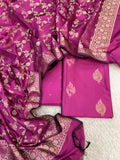 Banarasi Silk Zari Mina Weaving Jackard Suits