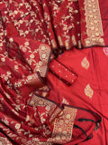 Banarasi Silk Zari Mina Weaving Jackard Suits