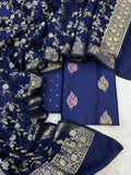 Banarasi Silk Zari Mina Weaving Jackard Suits