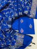 Banarasi Silk Zari Mina Weaving Jackard Suits