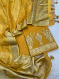 Pure Mal Chanderi Zari Weaved With Katdana Work Suits