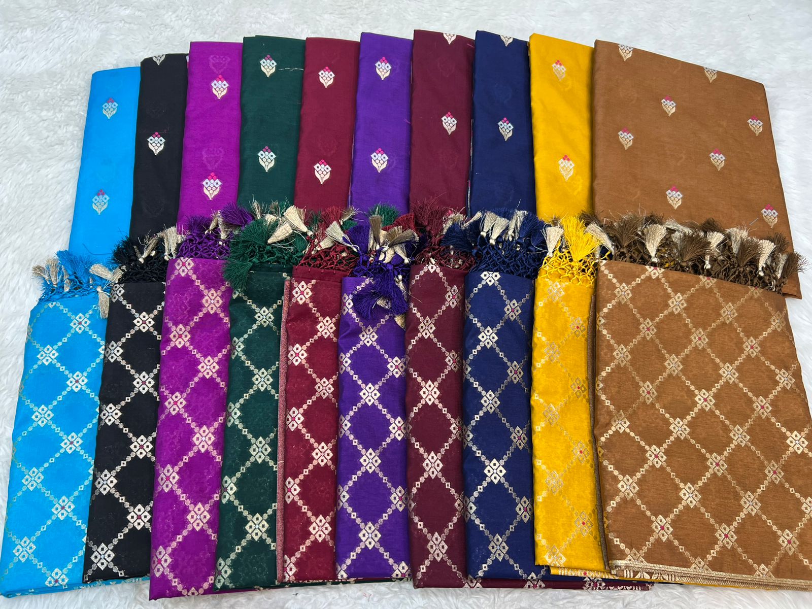 Banarasi Pure Katan Silk Mina Zari weaving Suits