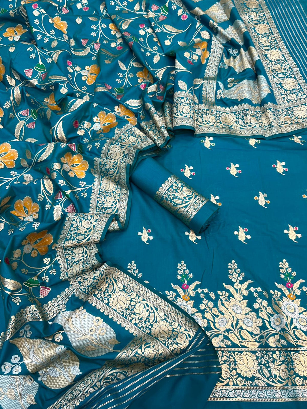 Pure Katan Silk Tilfi Mina Weaving Suits Collection