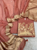 Pure Mal Chanderi Zari  Mukesh Katdana Work Suits