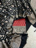 Banarasi Silk Zari Jackard Weaving With Contrast Border