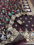 Pure Katan Silk Tilfi Mina Weaving Suits Collection