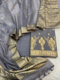 Pure Mal Chanderi Zari Weaved With Katdana Work Suits