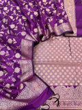 Banarasi Silk Zari Jakard Weaving With Contrast Border
