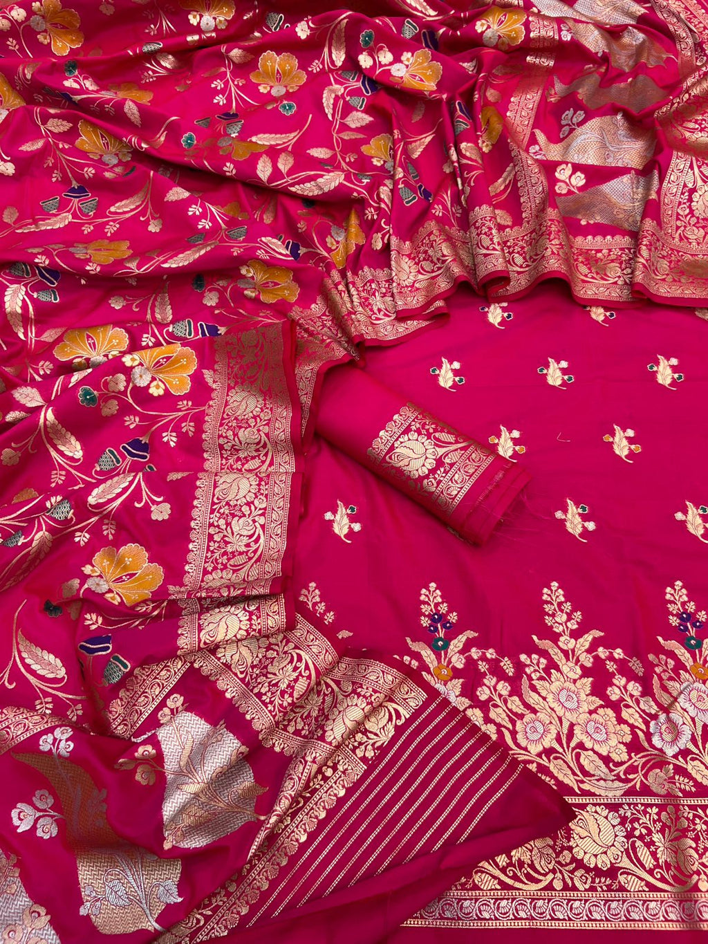 Pure Katan Silk Tilfi Mina Weaving Suits Collection