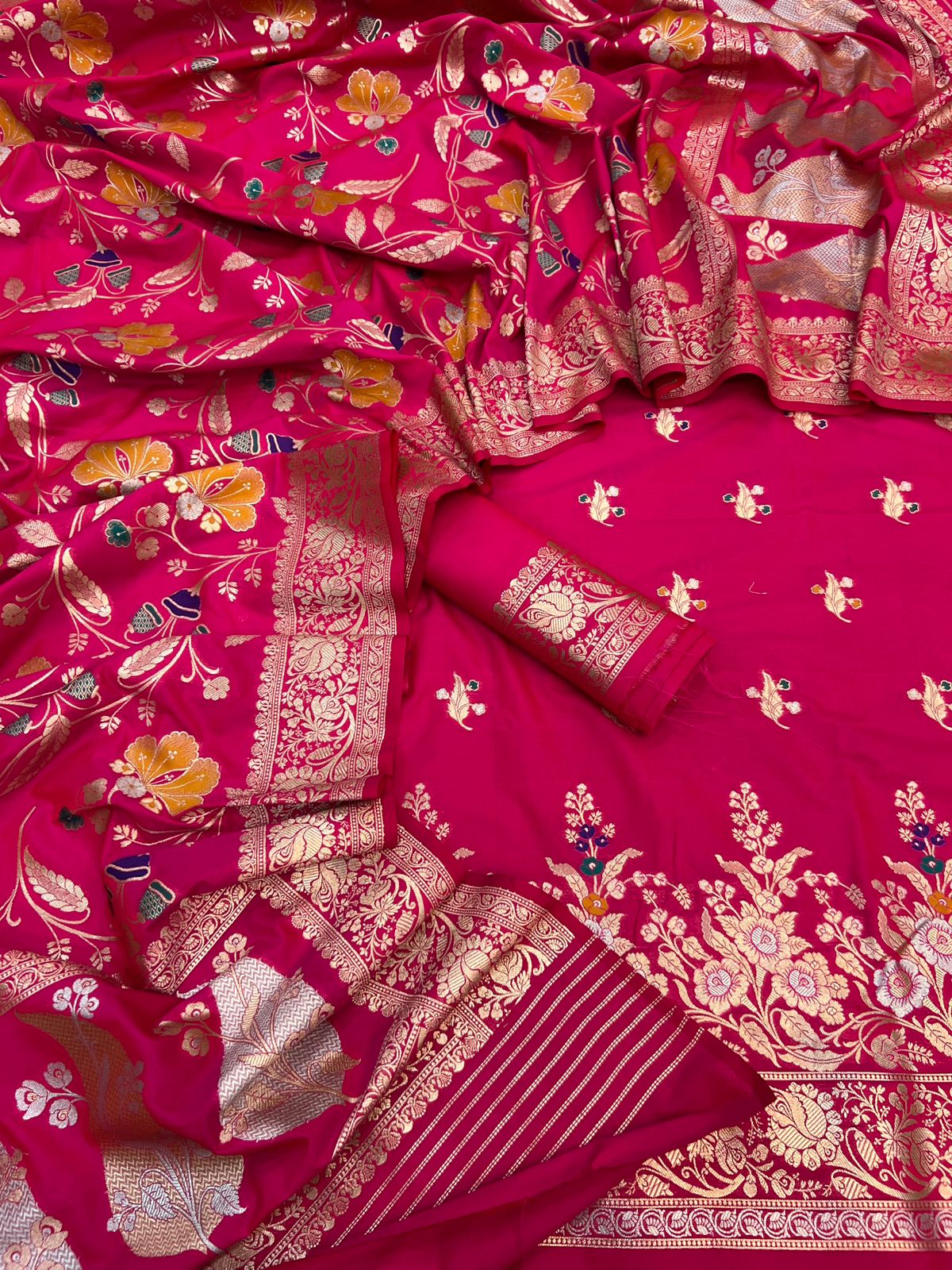 Pure Katan Silk Tilfi Mina Weaving Suits Collection