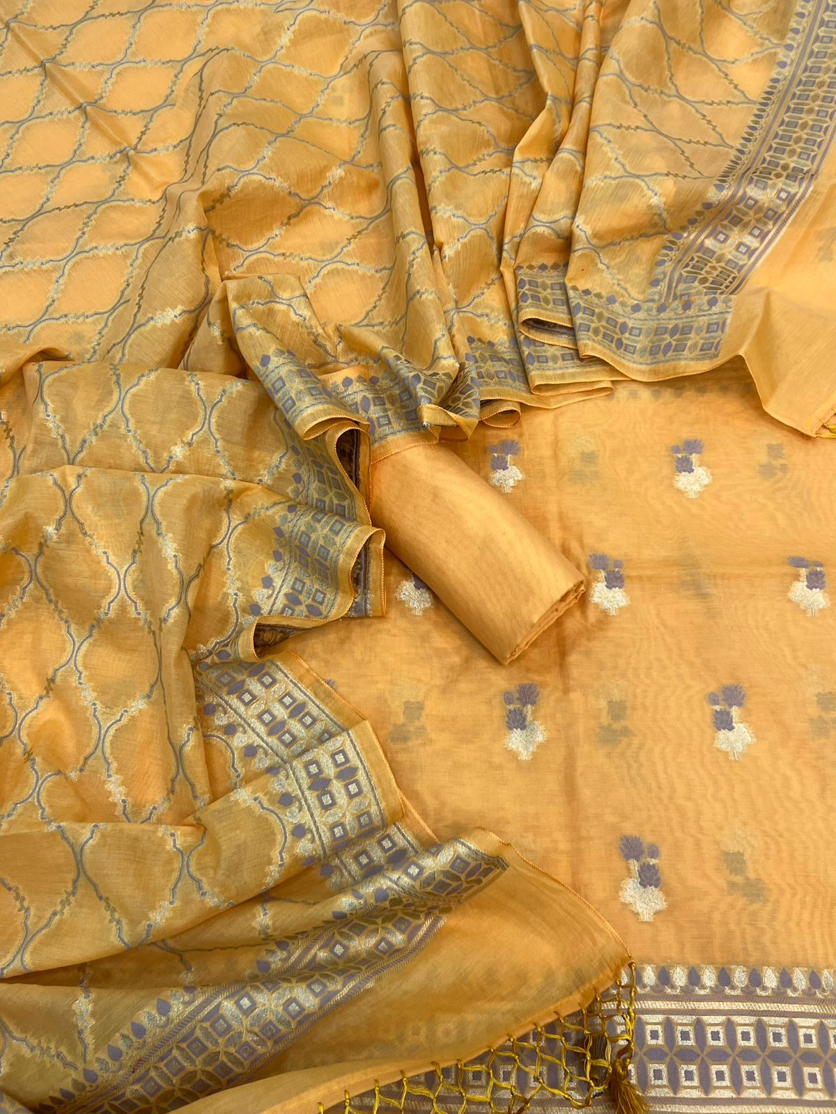 Pure Handloom Tilfi Mina Cotton Resham Suits