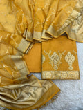 Pure Mal Chanderi Zari  Mukesh Katdana Work Suits