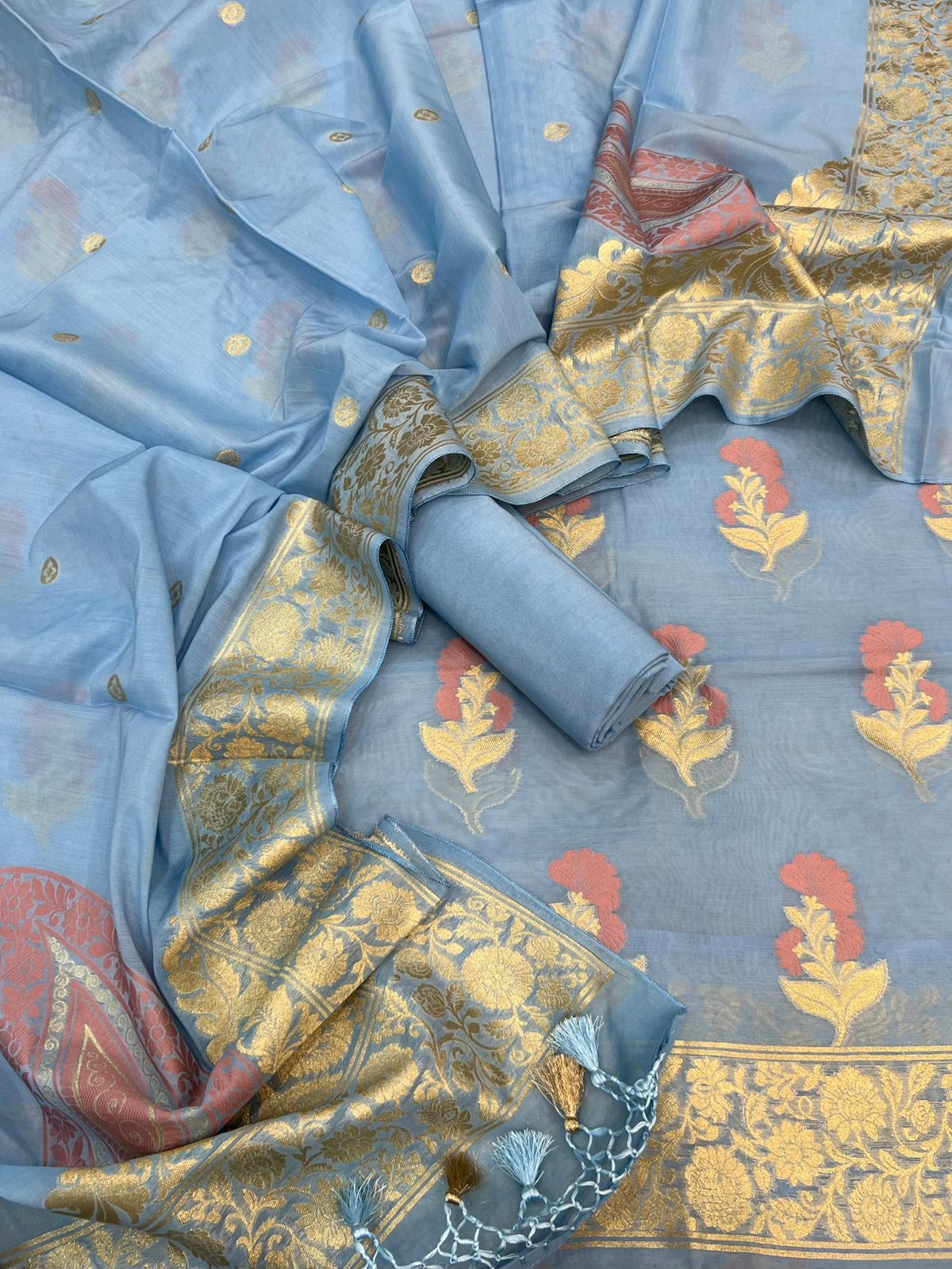 Pure Handloom Tilfi Mina Cotton Resham Suits