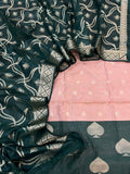 Banarasi Cotton Contrast Zari weaving Suits