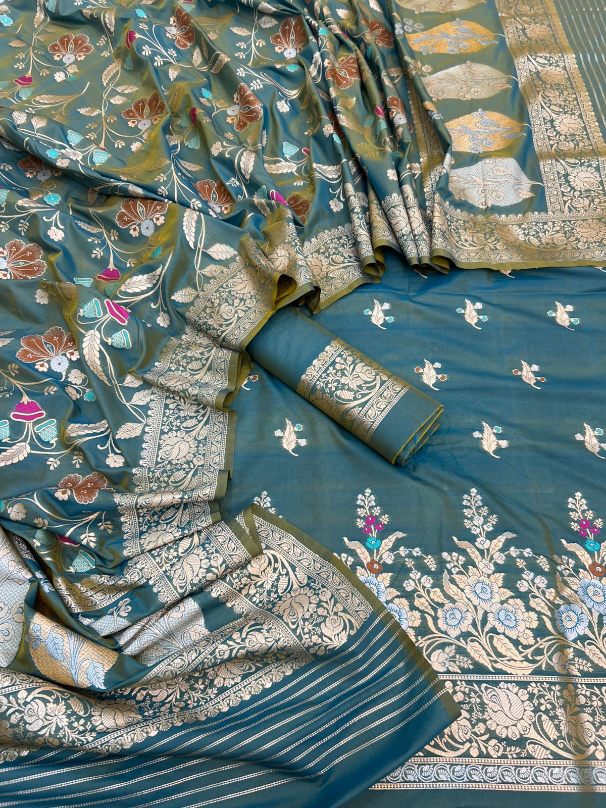 Pure Katan Silk Tilfi Mina Weaving Suits Collection