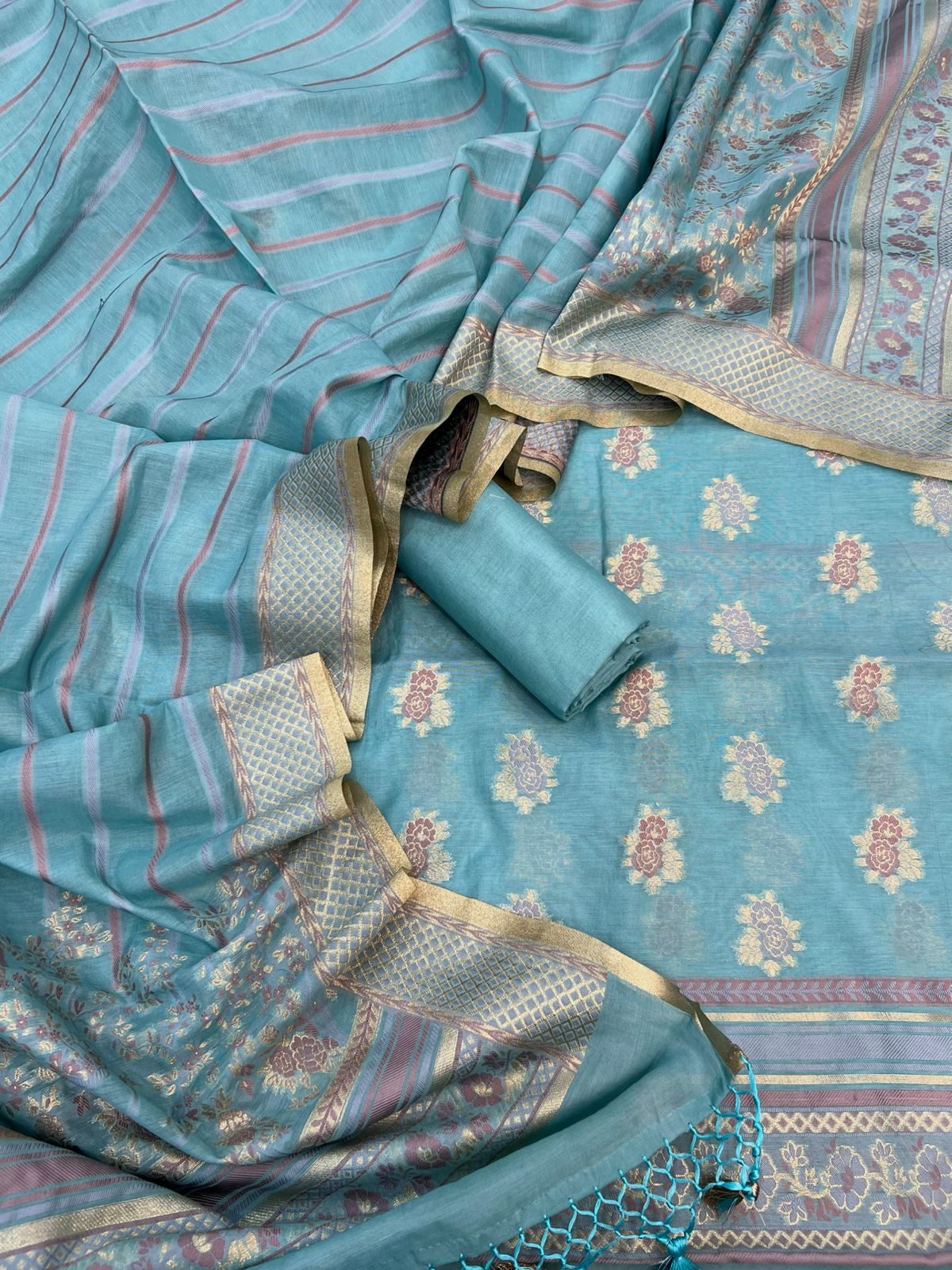 Pure Handloom Tilfi Mina Cotton Resham Suits