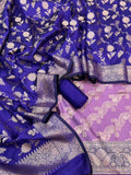 Banarasi Silk Zari Jackard Weaving With Contrast Border