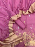 Pure Mal Chanderi Zari  Mukesh Katdana Work Suits
