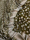 Pure Satin Silk Silver Gold Zari Weaved Handloom Suits