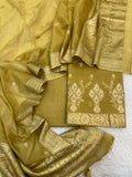 Pure Mal Chanderi Zari Weaved With Katdana Work Suits