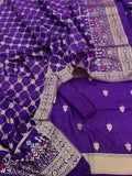 Banarasi Pure Katan Silk Mina Zari weaving Suits