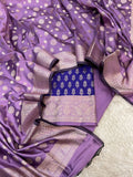 Banarasi Silk Zari Jackard Weaving With Contrast Border