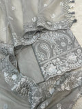 Pure Mal Chanderi Embroidery With Organza Applique Cutwork Suits