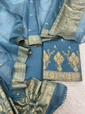 Pure Mal Chanderi Zari Weaved With Katdana Work Suits