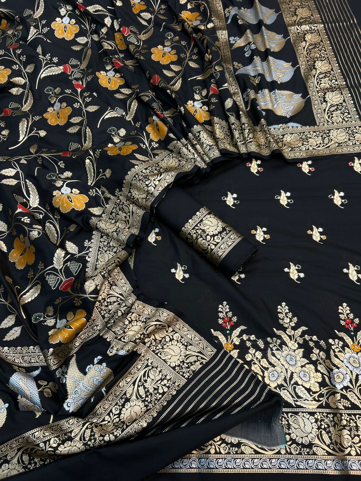 Pure Katan Silk Tilfi Mina Weaving Suits Collection