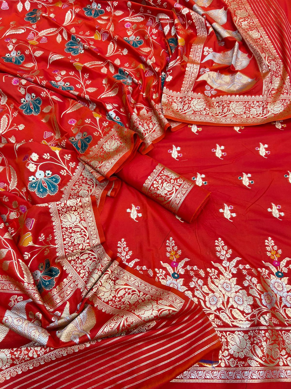 Pure Katan Silk Tilfi Mina Weaving Suits Collection